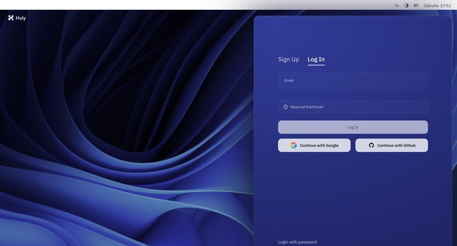 Huly screen example
