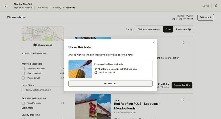Travelperk screen example