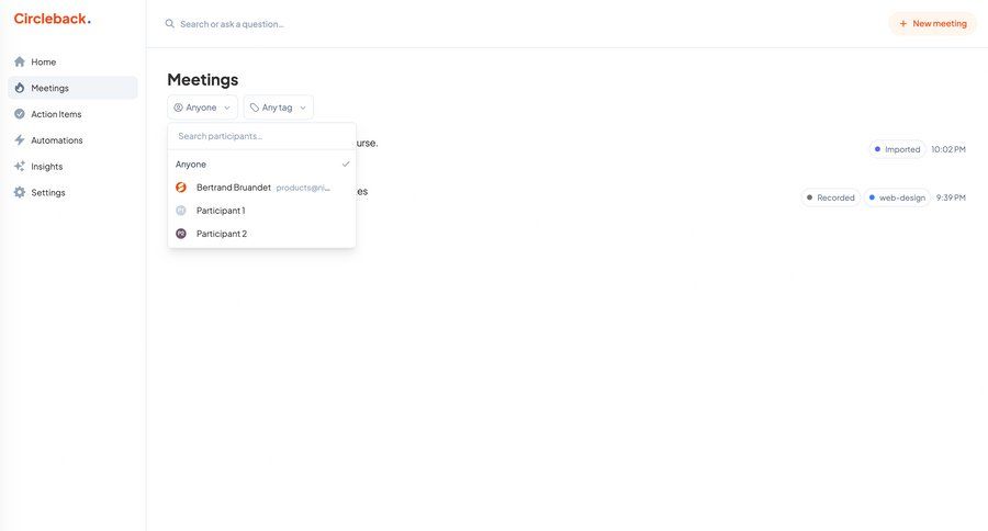 Circleback
			    ux ui design