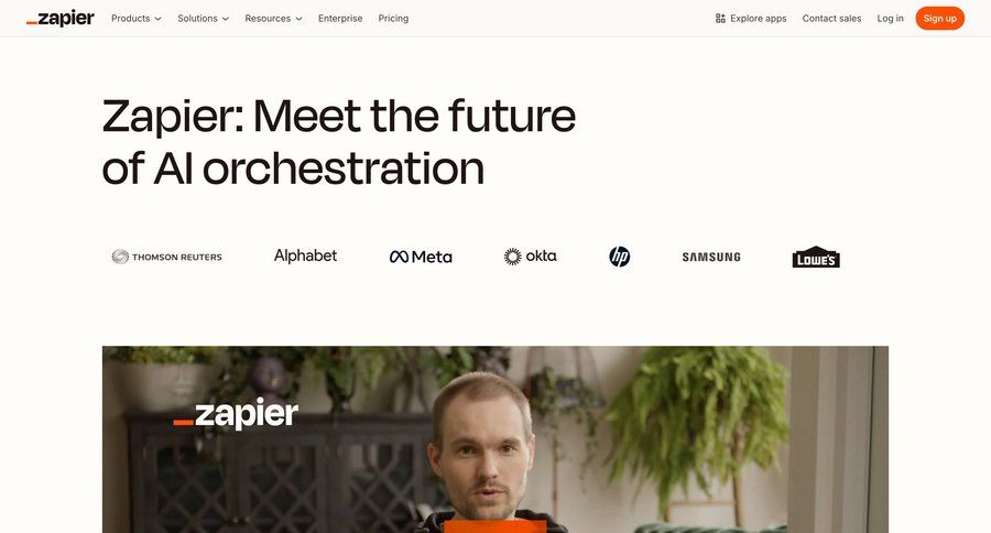 Zapier
				feature page example