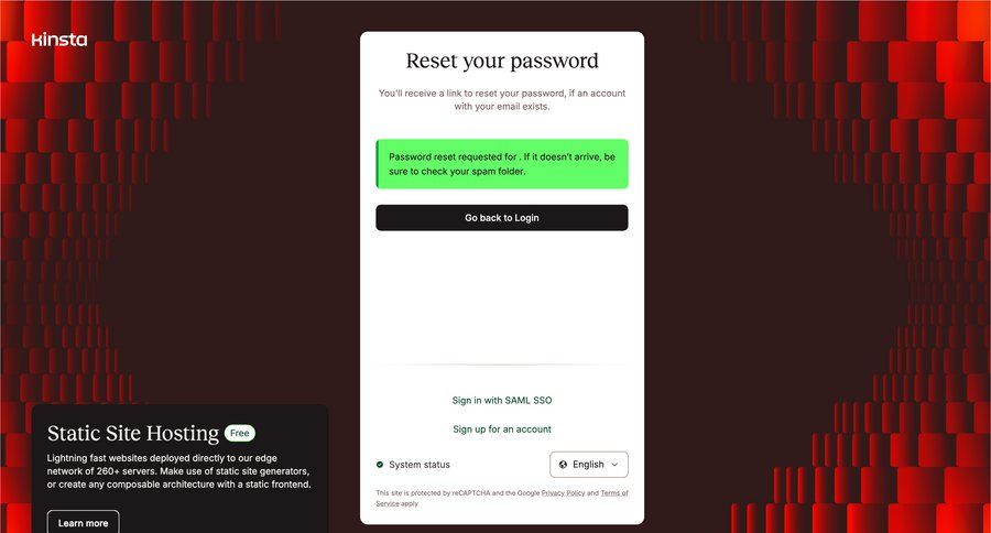 Kinsta
				signin page example