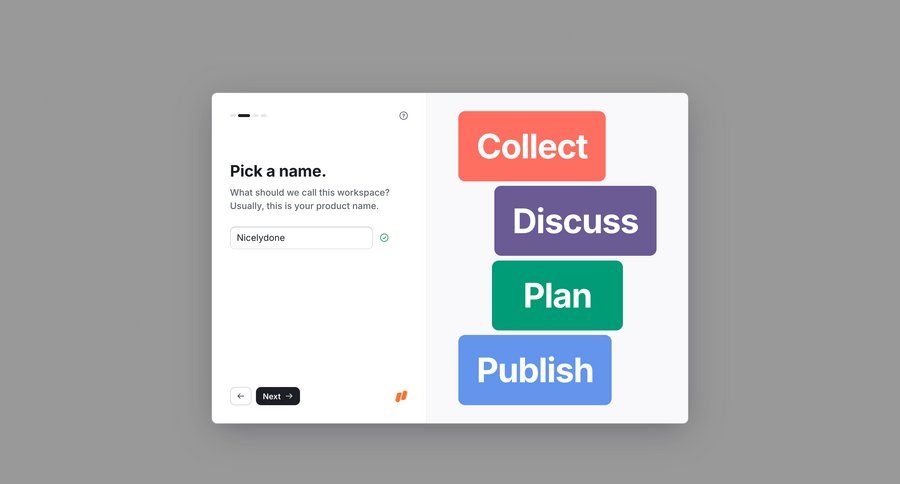 UserJot
			create home onboarding form onboarding form progress bar ui page example