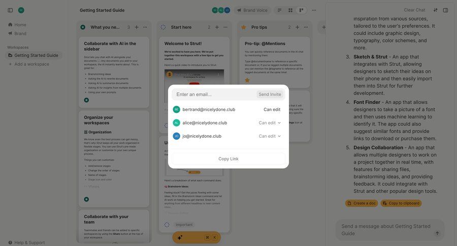 Strut
			          ux ui design