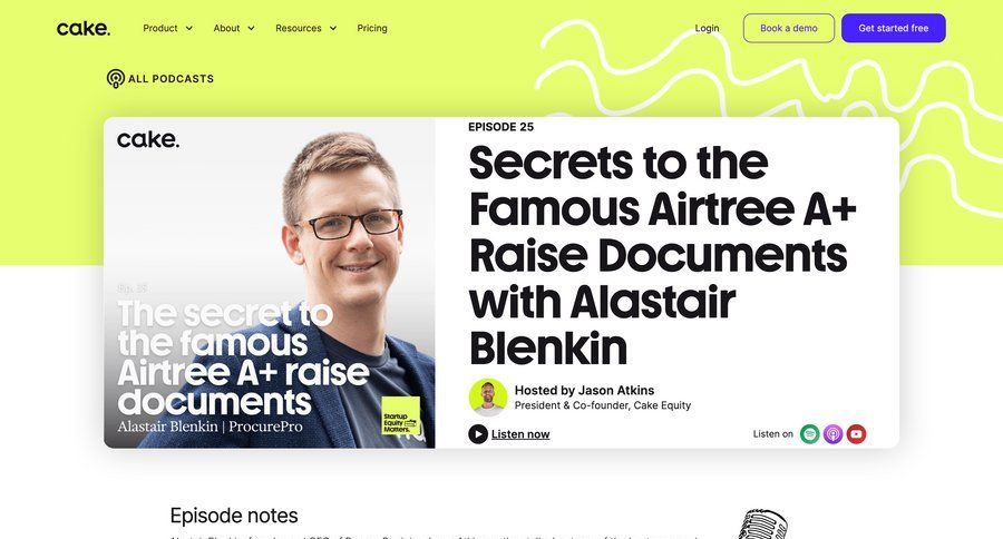 Cake
				detail page ui page example