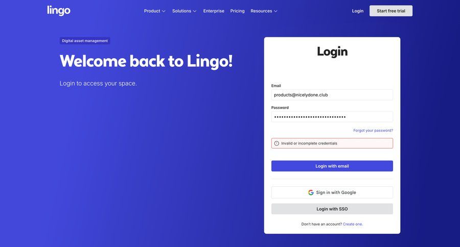 Lingo screen example