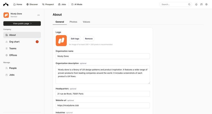 The org
			 settings sidebar navigation form profile settings account settings form layout profile management ui page example