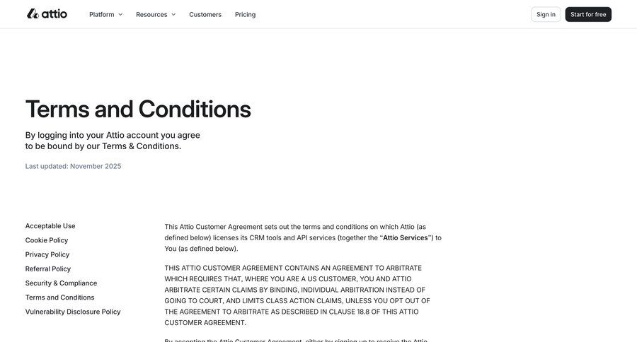 Attio
				terms & conditions ui page example