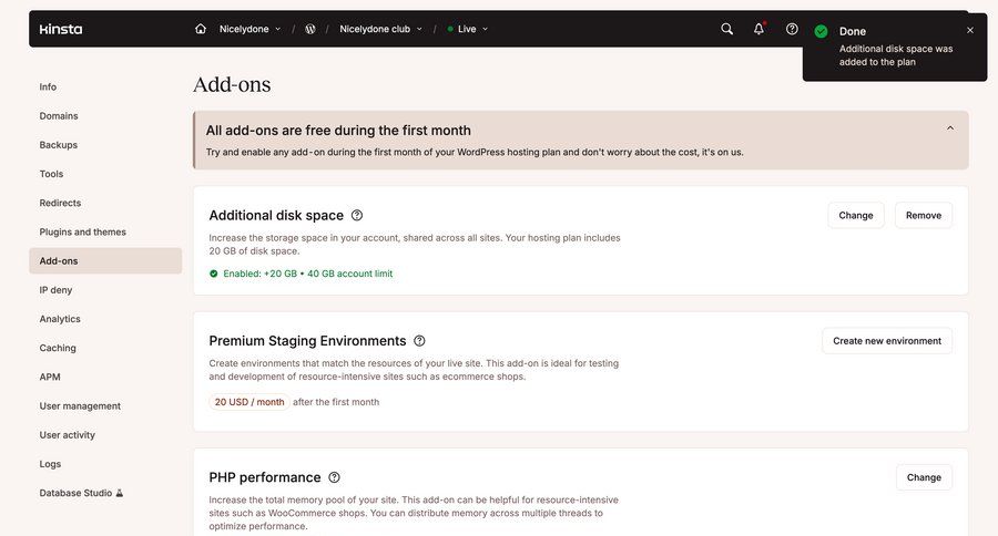 Kinsta
				settings ui page example