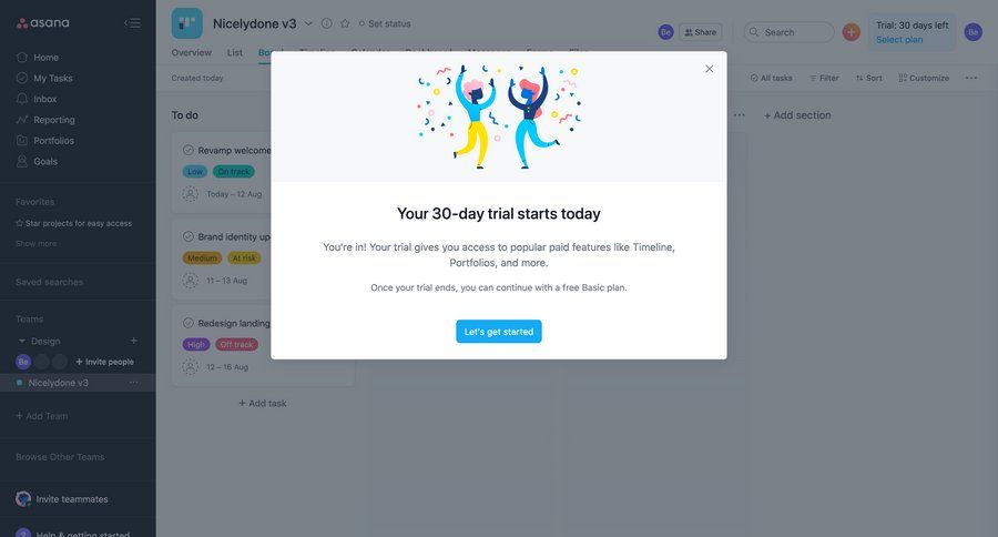 Asana
			          ux ui design