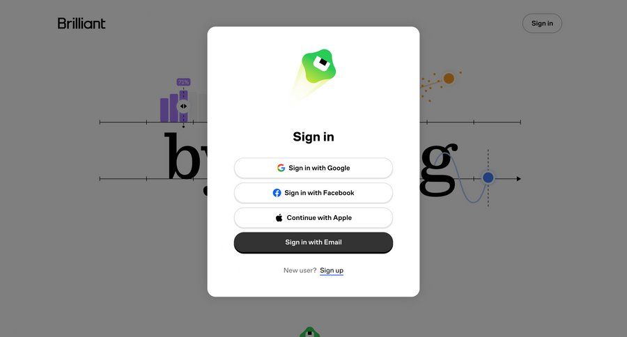 Brillant
				signin page example