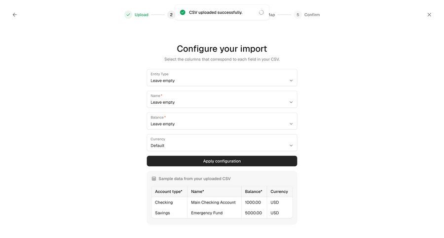 Maybe Finance screen example