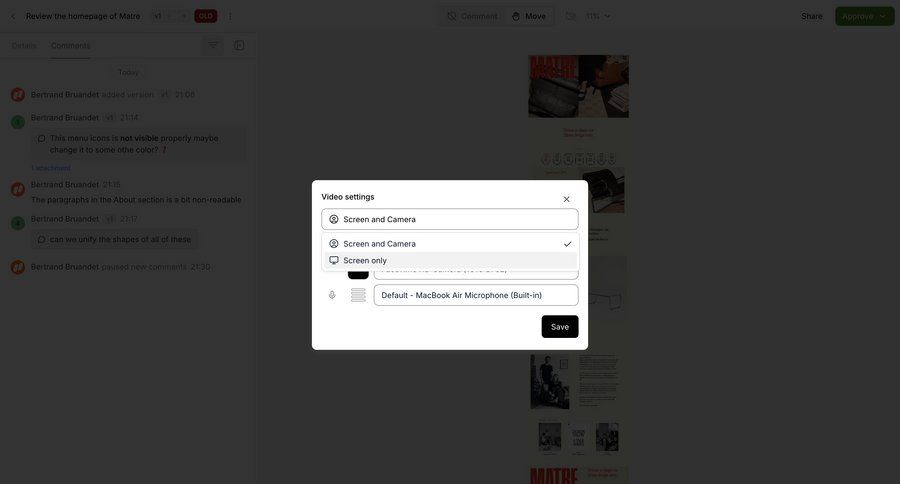 Workflow
			 configuration settings ui page example