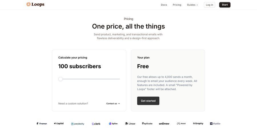 Loops
				company page example