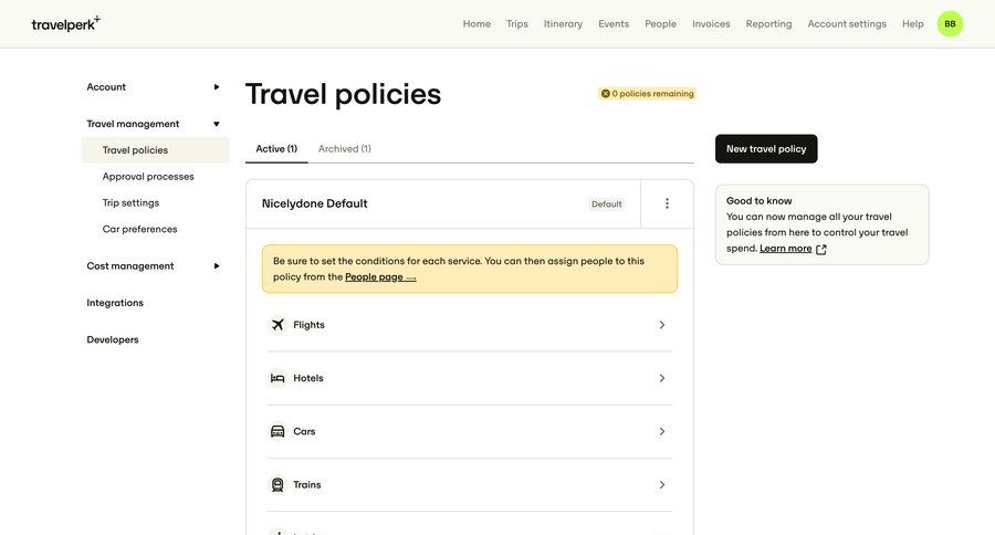 Travelperk screen example