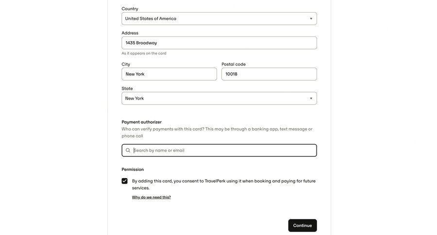 Travelperk screen example