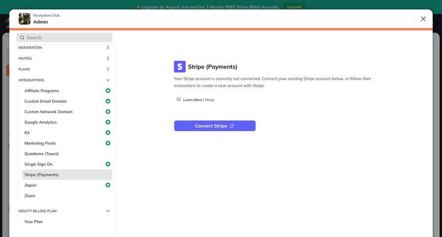 Mighty
			 settings e-commerce onboarding account setup finance hierarchical navigation ui page example