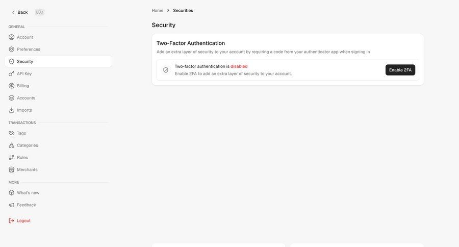 Maybe Finance screen example