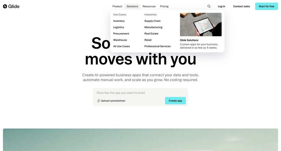 Glide
				create page example