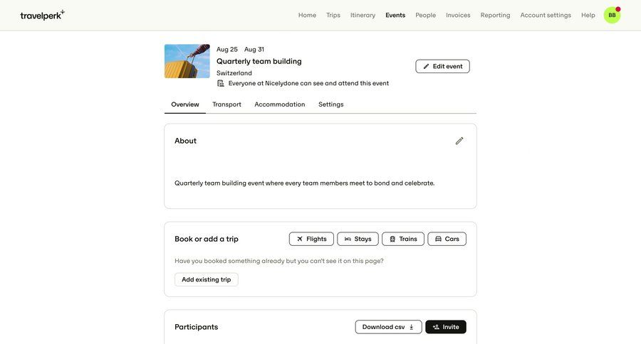 Travelperk screen example