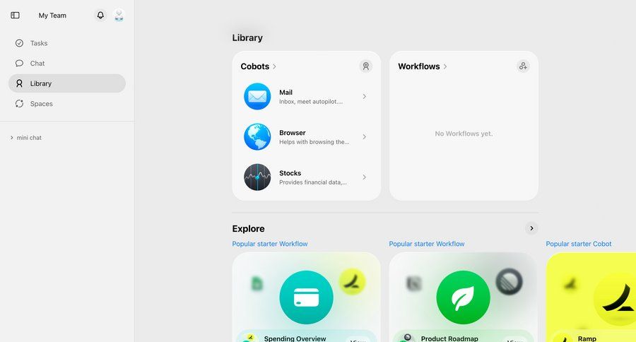Cobot
				home ui page example