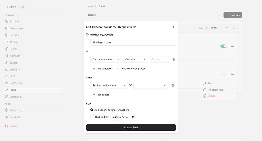 Maybe Finance screen example
