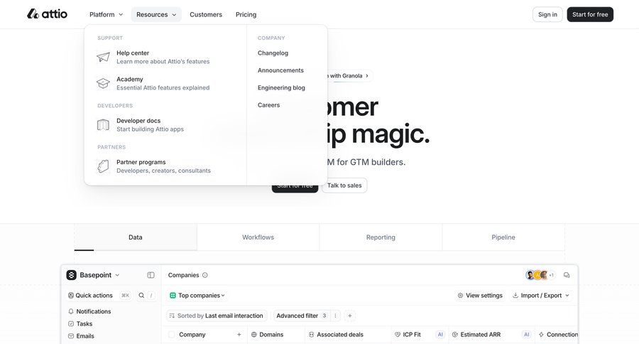 Attio
				list ui page example