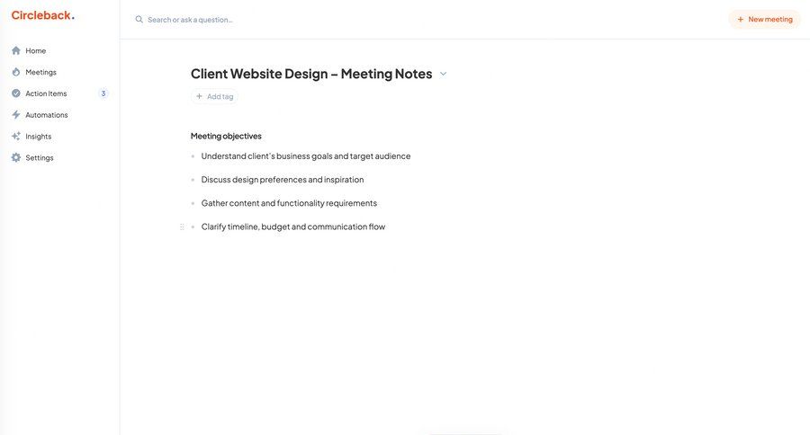 Circleback
			   ux ui design