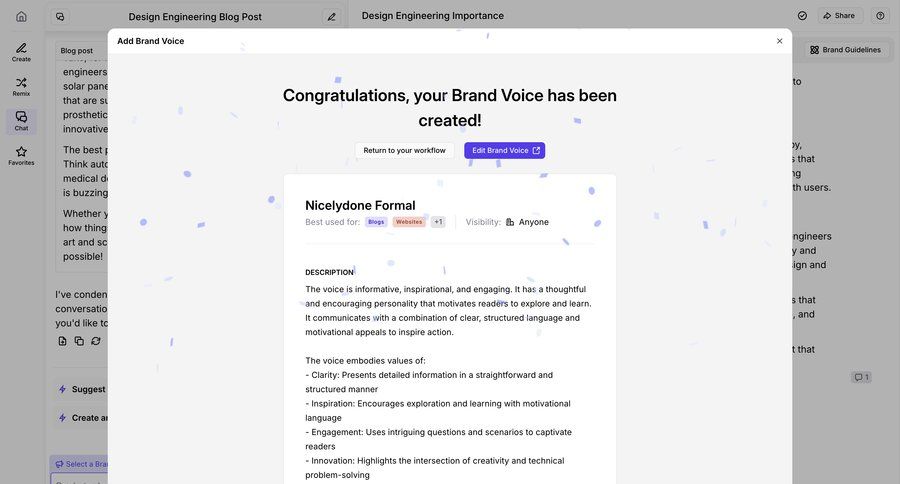 Jasper
			 modal screen onboarding confirmation confirmation message ui page example