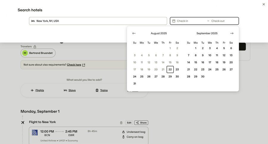 Travelperk screen example