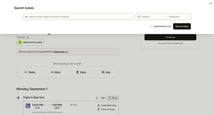 Travelperk screen example