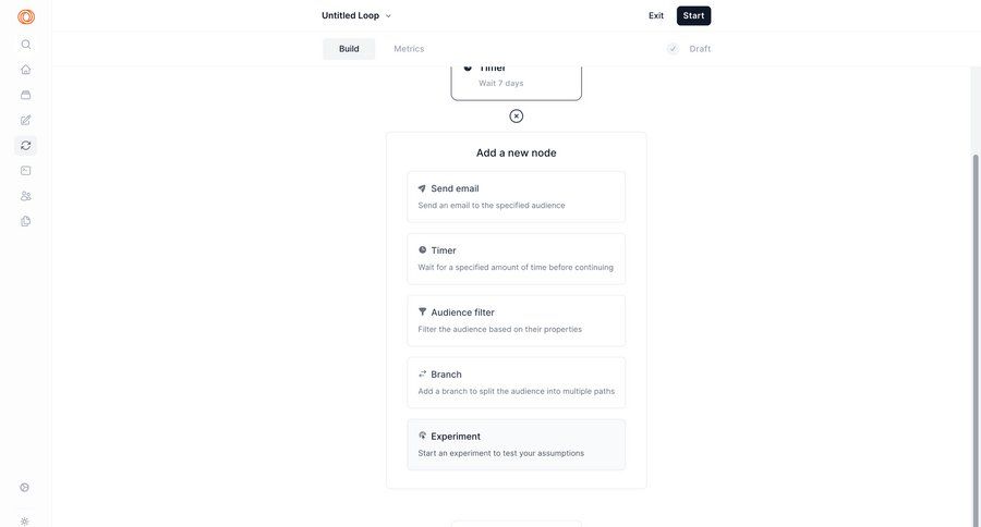 Loops screen example