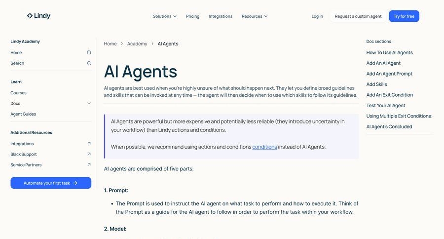 Lindy
				article ui page example