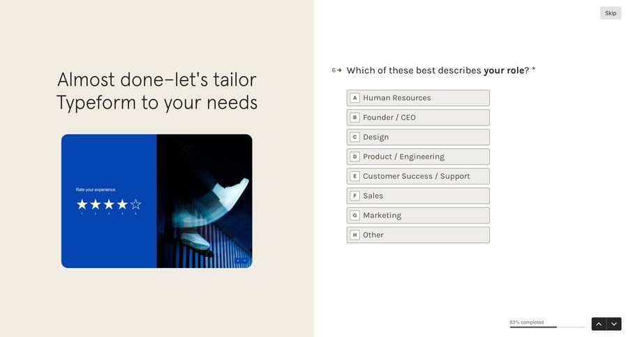 Typeform
			     ux ui design