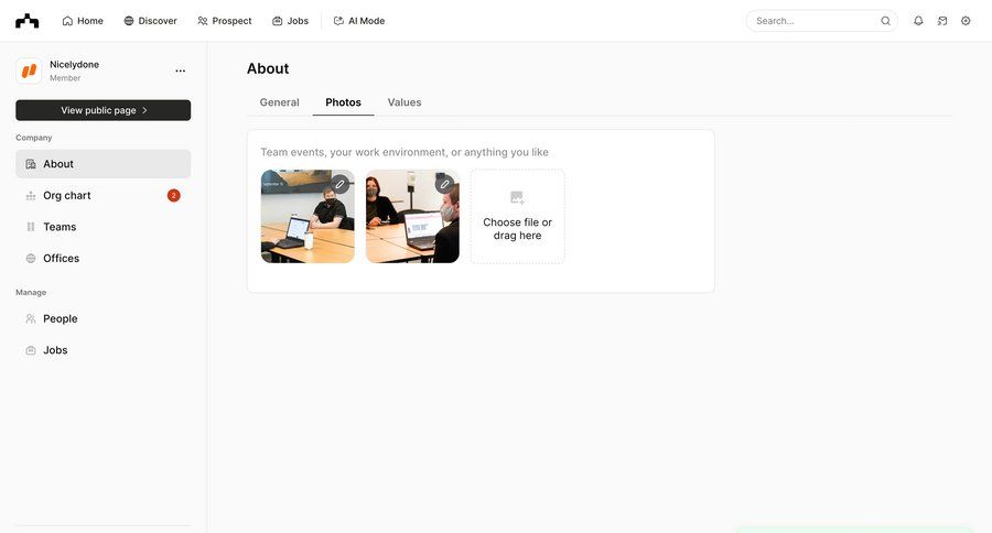 The org
			 content management sidebar navigation file upload image gallery ui page example