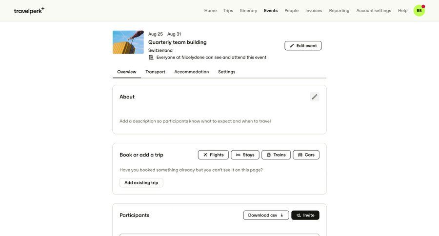 Travelperk screen example