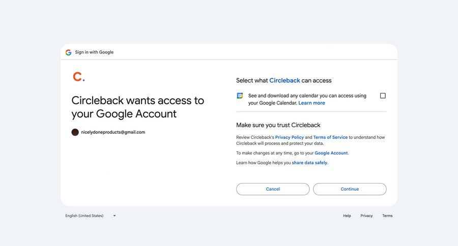 Circleback
			 ux ui design