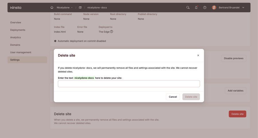 Kinsta screen example