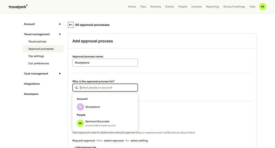Travelperk screen example