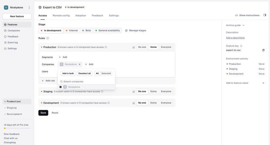 Reflag
			 settings access control menu configuration screen ui page example