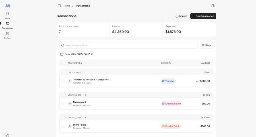 Maybe Finance screen example
