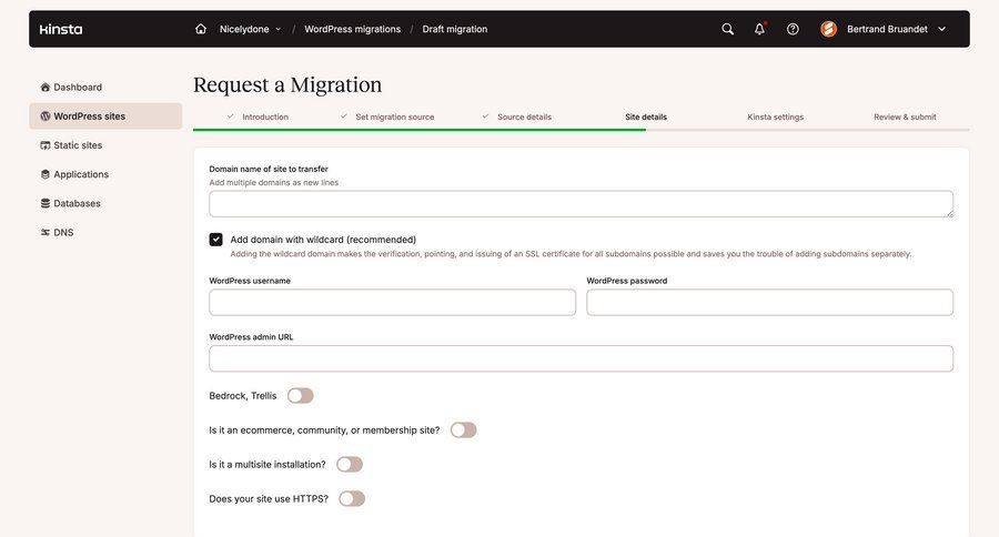 Kinsta screen example