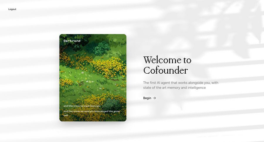 Cofounder
				onboarding page example