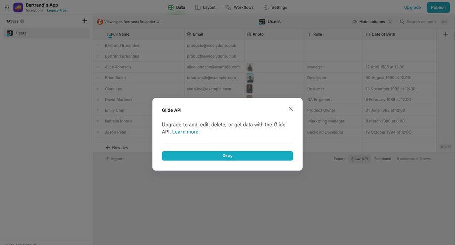 Glide
				list ui page example