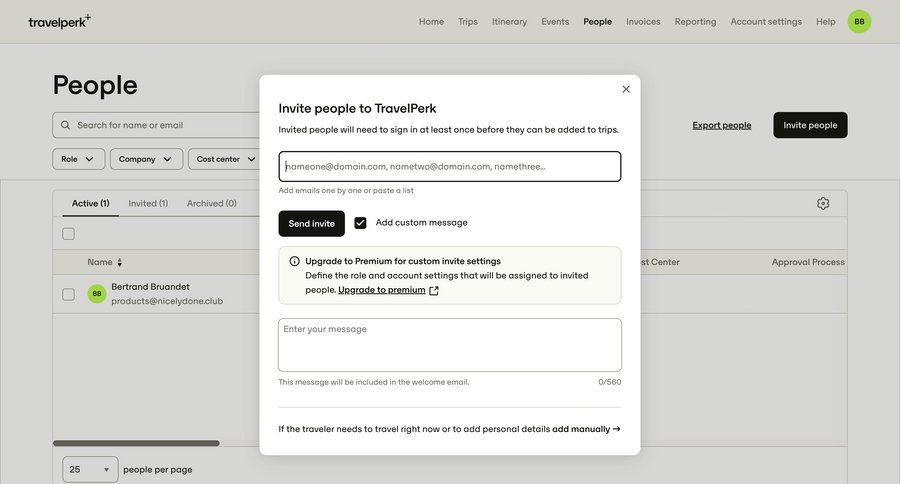 Travelperk screen example