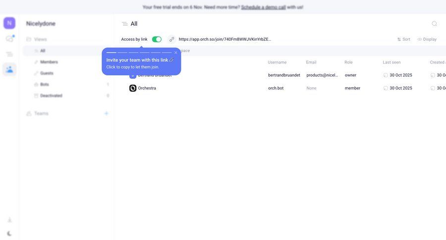 Orchestra
				list ui page example