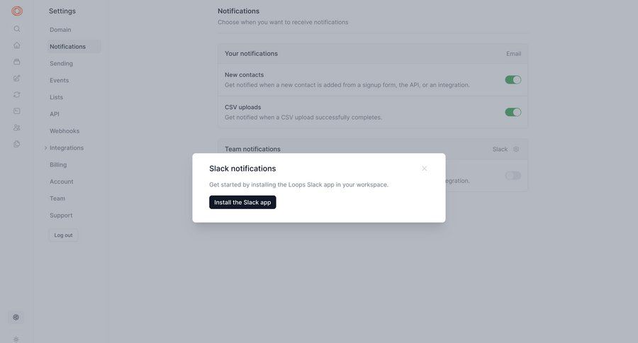 Loops screen example