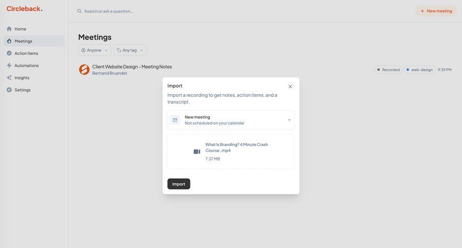 Circleback
			    ux ui design