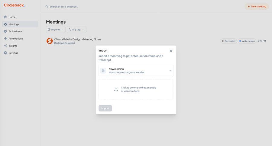 Circleback
			     ux ui design