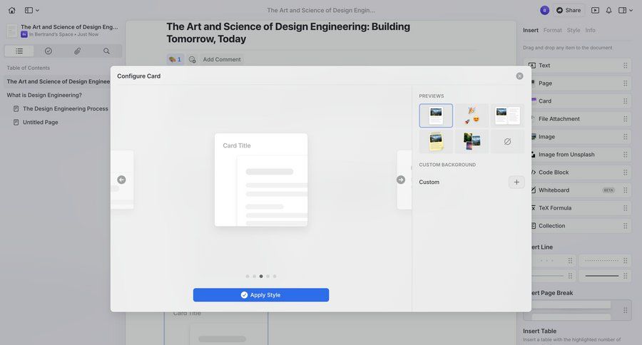 Craft screen example