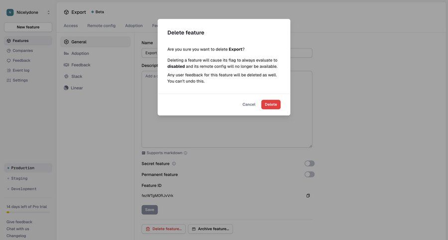 Reflag
			 data management confirmation cancel deletion ui page example